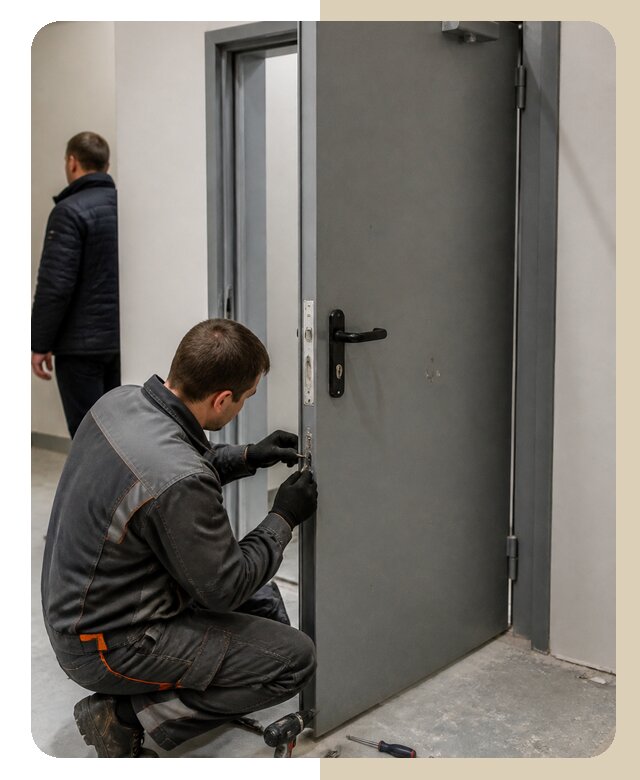 Ремонт противопожарной двери в Октябрьском по цене 6732 р. | ДвериЛегко-Ктб